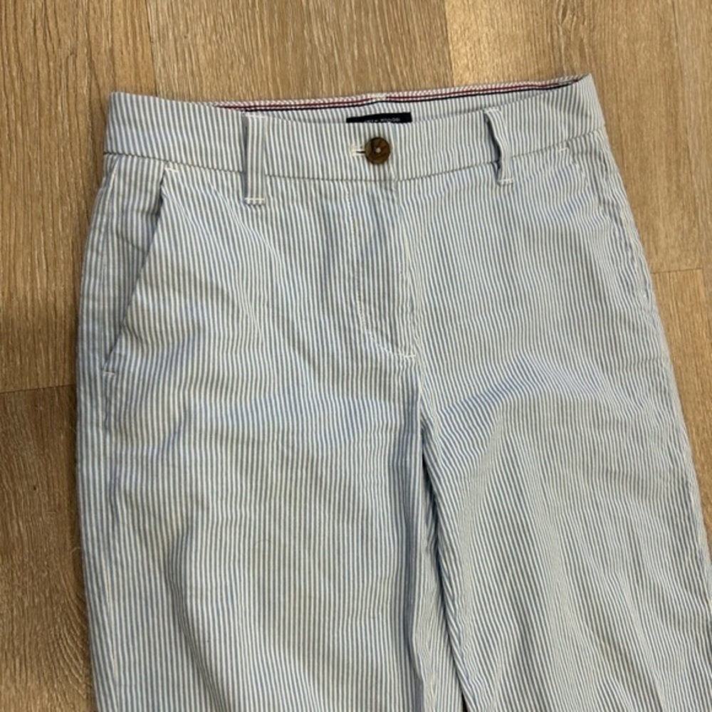 Tommy Hilfiger coastal blue and white stripe pants